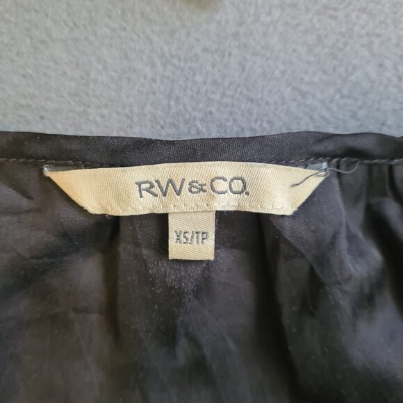 RW&CO Women Deep V Neck Tank Tops Size XS Lotus Ruffle Sleeveless Blouse - Picture 4 of 10